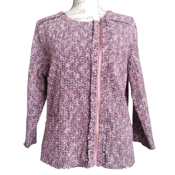 A.N.A | Boucle asymmetrical zip front lightweight jacket with pockets - Picture 2 of 15